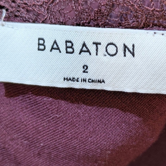 Aritzia- Babaton - Bodycon Maroon Dress with 3/4 Sleeves - Picture 6 of 10